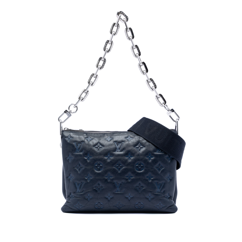 Pre-Loved Louis Vuitton Monogram Embossed Puffy Lambskin Coussin PM